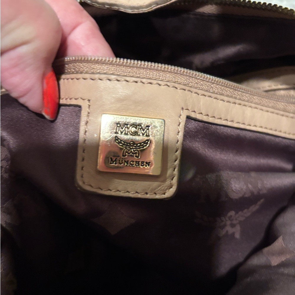 MCM Tan Monogram Hobo Bag - Picture 7 of 7